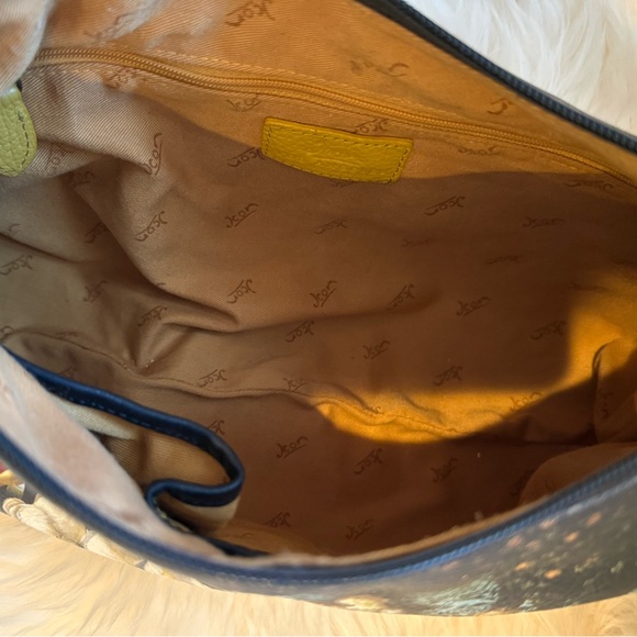 Jcon Los Angles Leather Shoulder Bag w print of Sandro Botticellis La Primavera - Picture 10 of 17